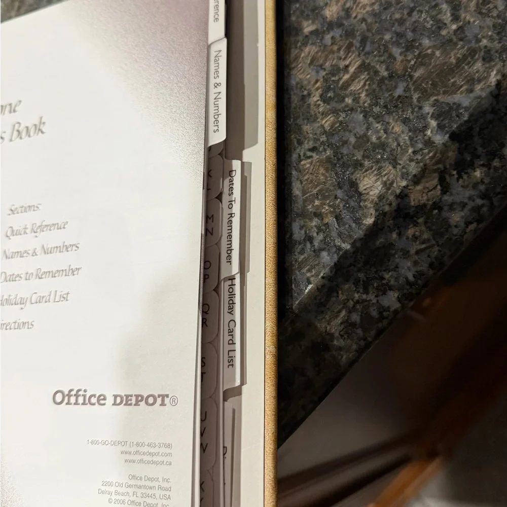 Stone Design Address Book and planner